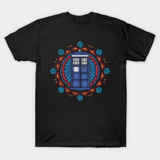 Stained glass Tardis T-Shirt